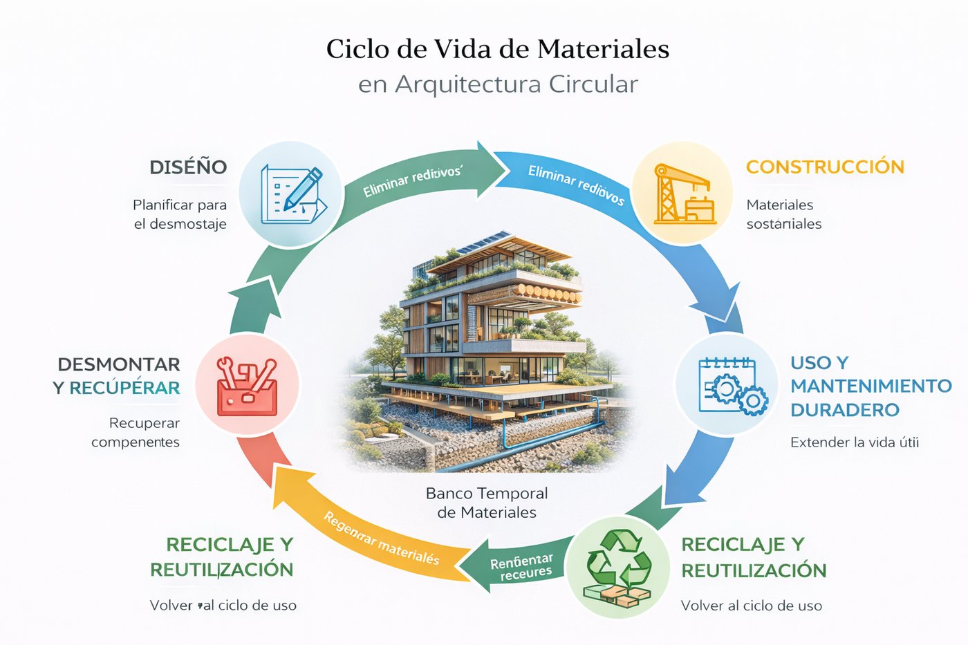 Ciclo de vida de materiales en arquitectura técnica