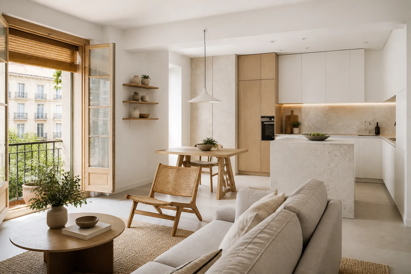 Interior representativo de una vivienda reformada en Valencia